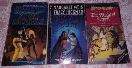 Rose of th Prophet M Weis & T Hickman , ThMagic of Krynn M Weis & T Hickman ,Kings Sacrifice M Weis