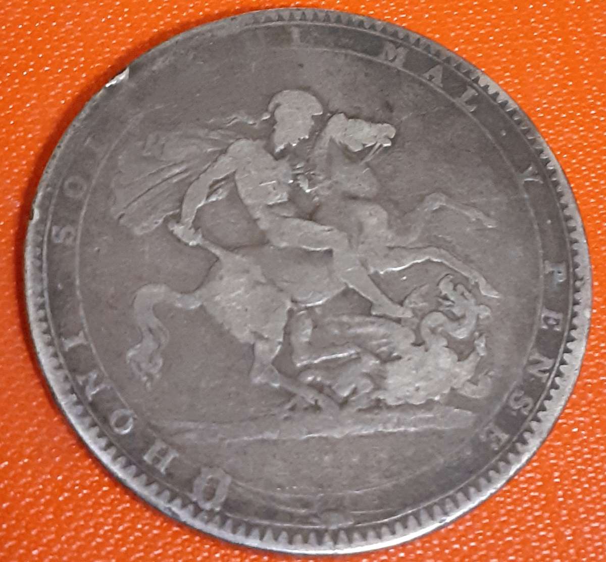 1820 Silver CROWN LX Coin George III 28.gr .925.