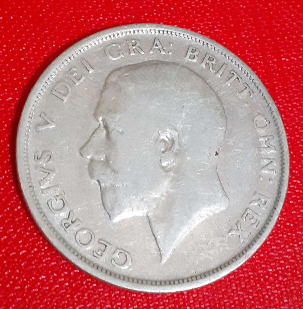 1914 George V Silver Half Crown,  .925  14gr Scarce.