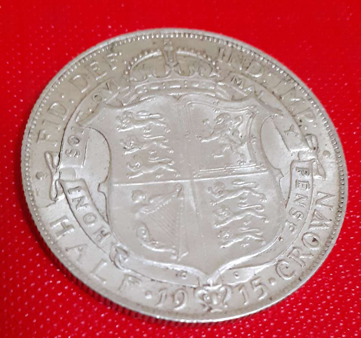 Great Britain, George V 1/2 Crown, 1915  Silver .925 14gr