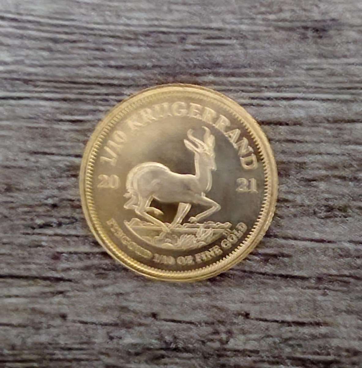 1/10 oz Gold Kruger coin 2021