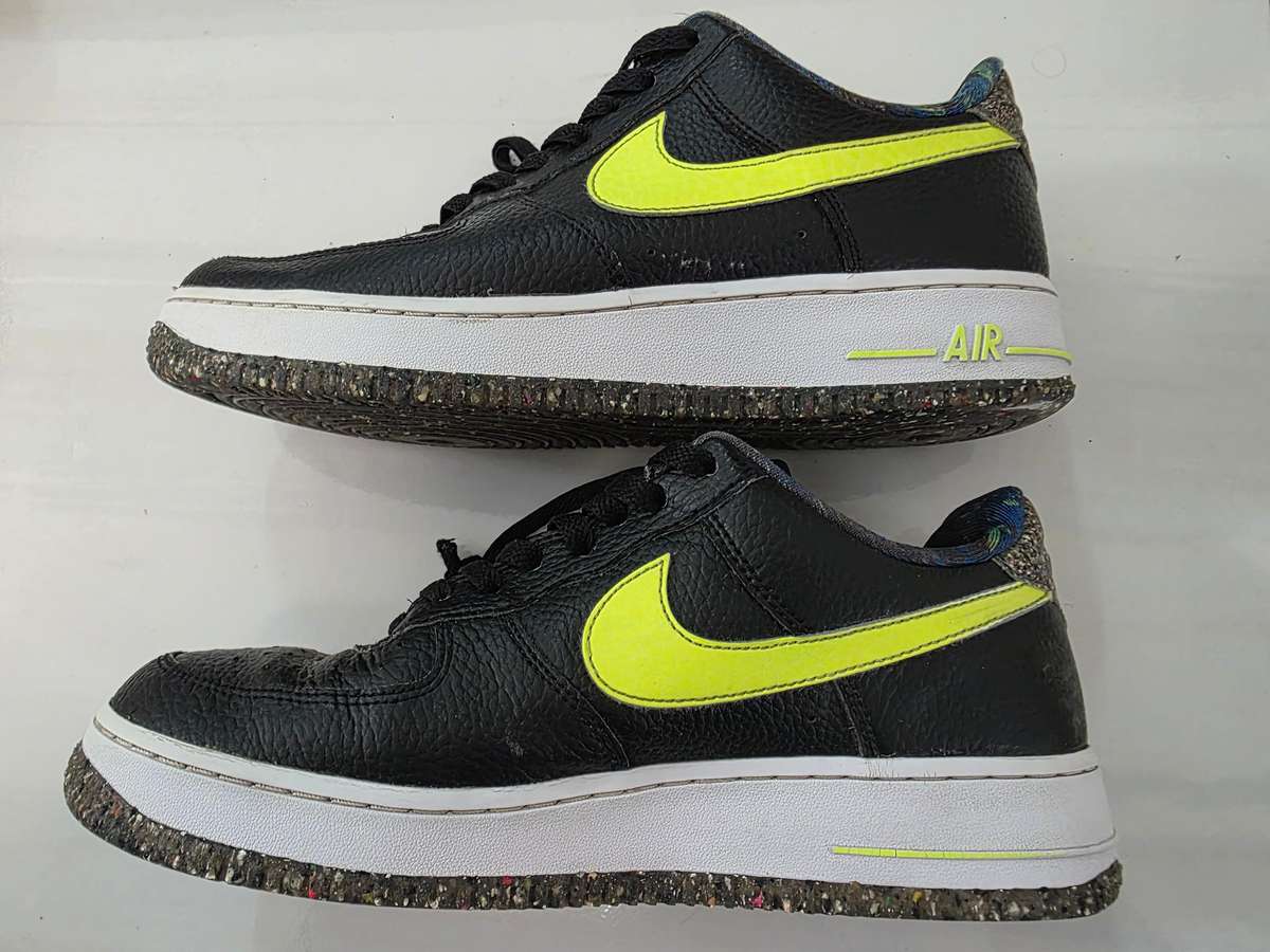 Nike Air Force 1 Crater Black Volt - Full Leather