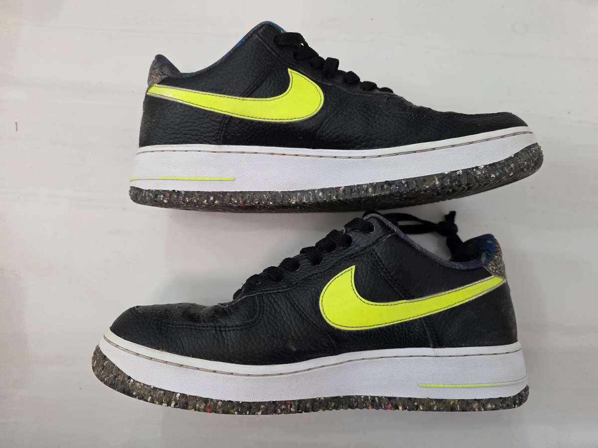 Nike Air Force 1 Crater Black Volt - Full Leather