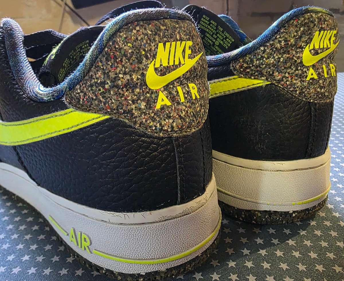 Nike Air Force 1 Crater Black Volt - Full Leather