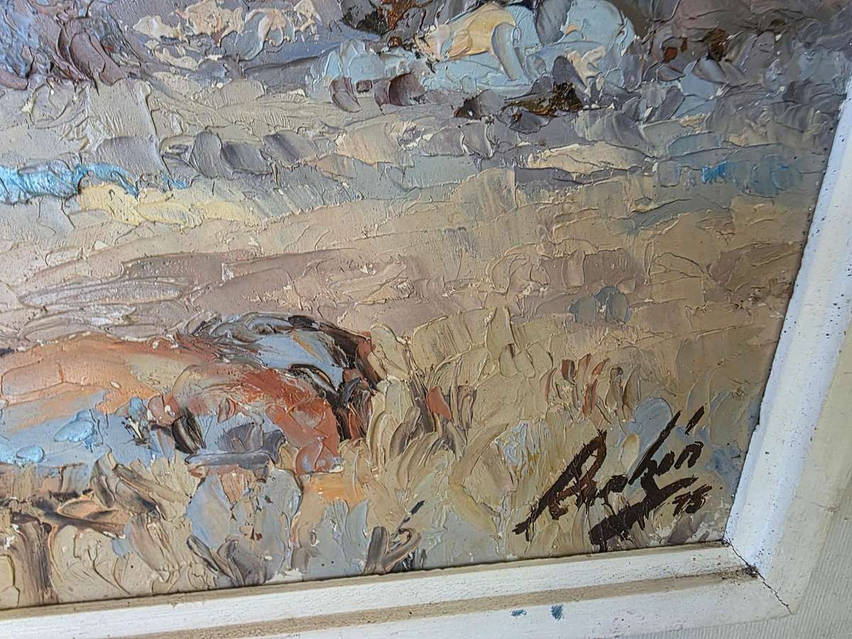 Big Oil on board- Thick oil on board Landscape.