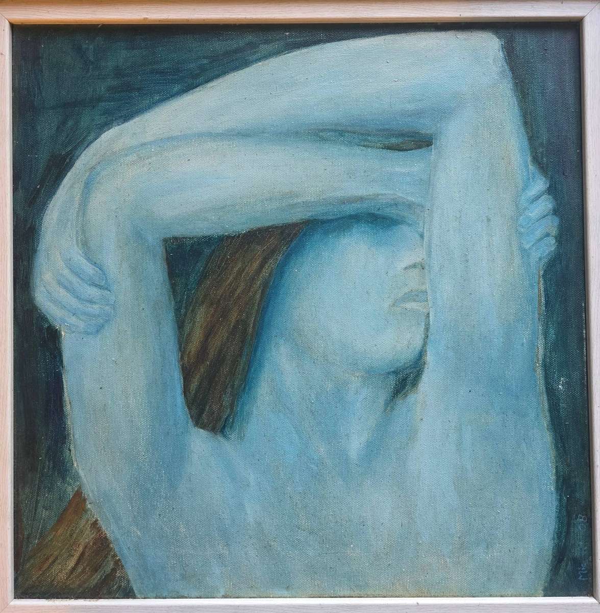 Michael Rose-Innes Oil on Canvas - Blue Enigma