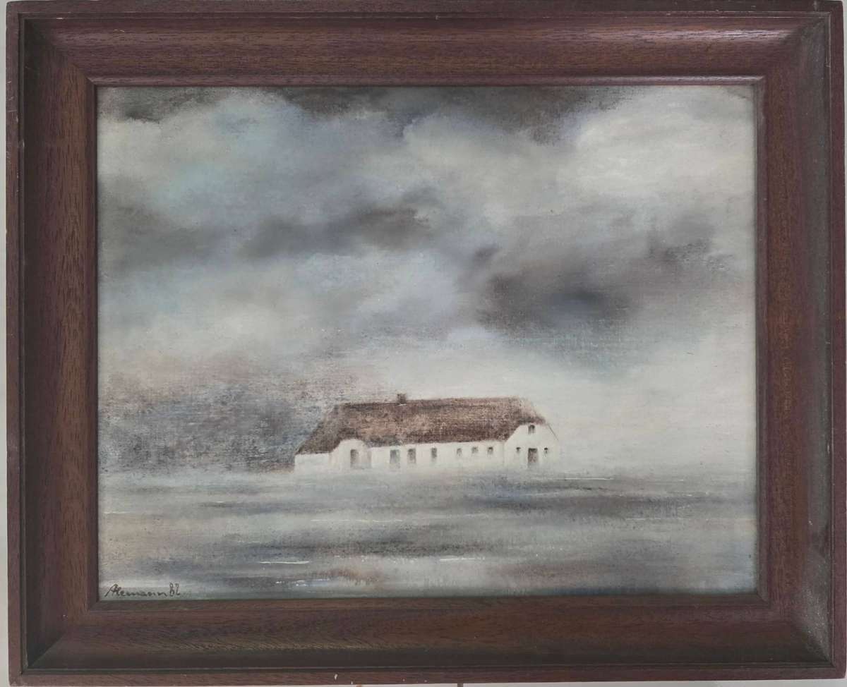 Old farm house - Oil on Board signed by artist