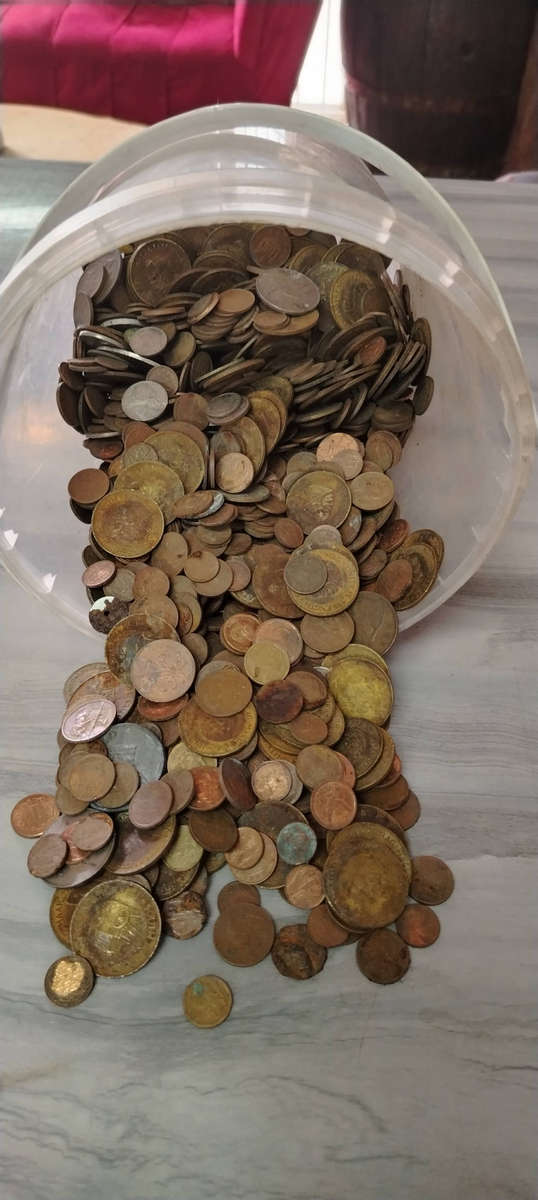 Mixed old coins