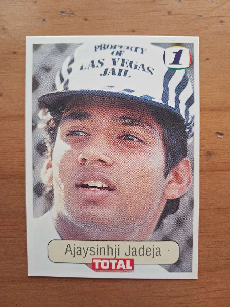 1992 Total Trading Card: South Africa v India - Ajay Jadeja