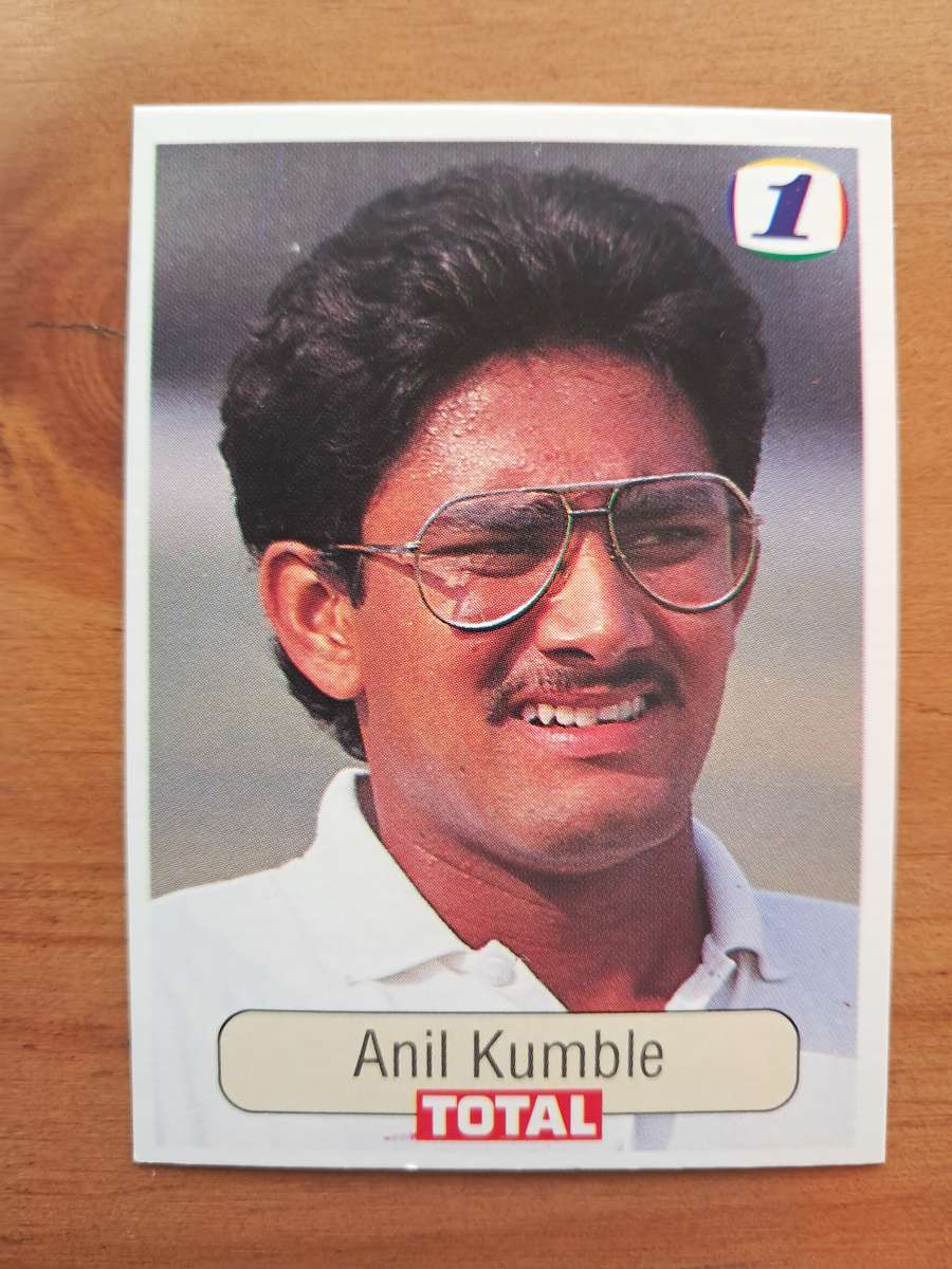 1992 Total Trading Card: South Africa v India - Anil Kumble