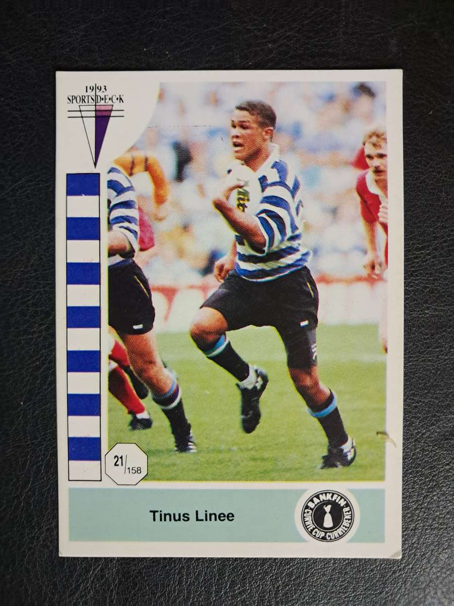 Sports Deck 1993 Currie Cup Collectors Cards: No 21 - Tinus Linee (Western Province)