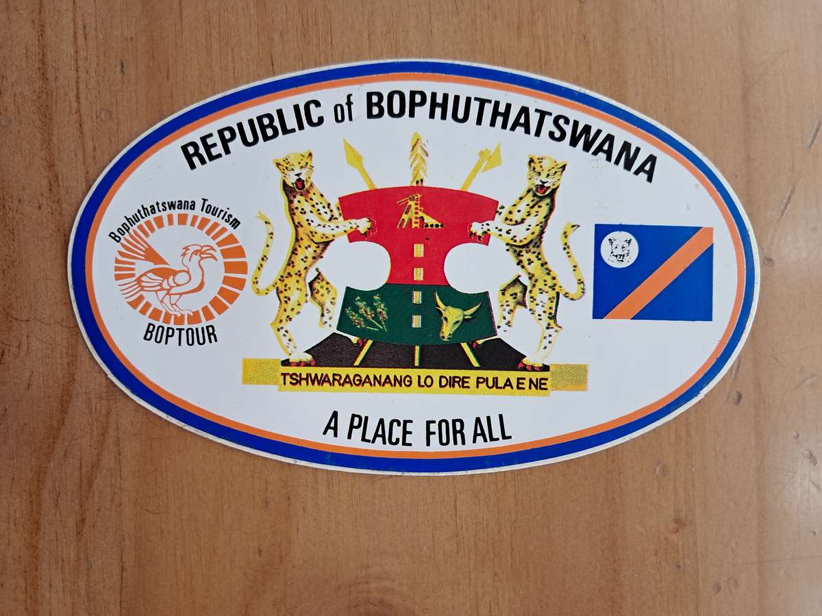Republic Of Bophuthatswana Tourism Sticker