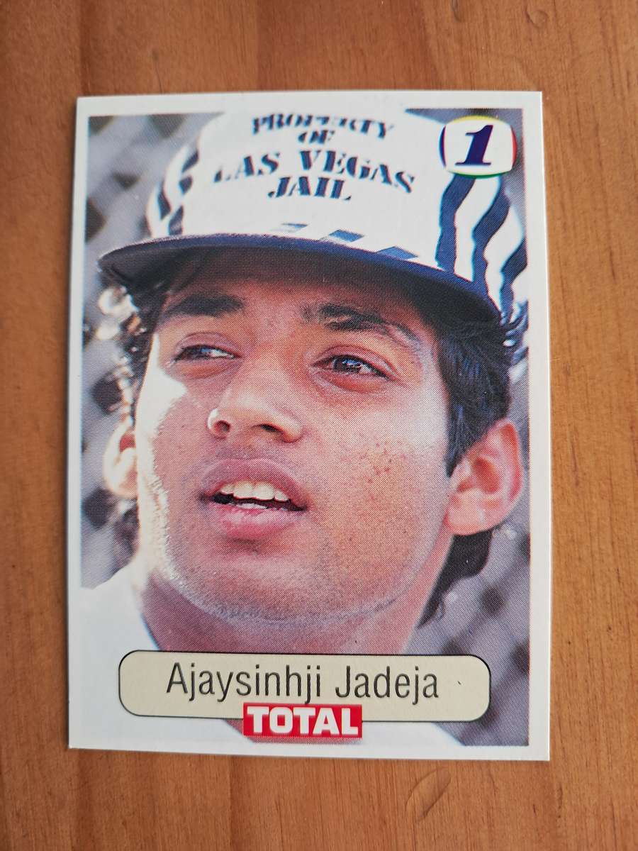 1992 Total Trading Card: South Africa v India - Ajay Jadeja