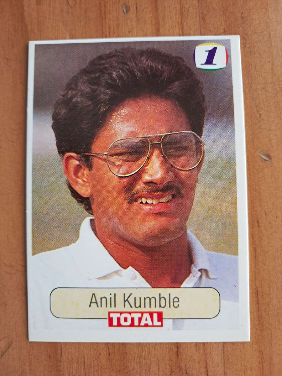 1992 Total Trading Card: South Africa v India - Anil Kumble