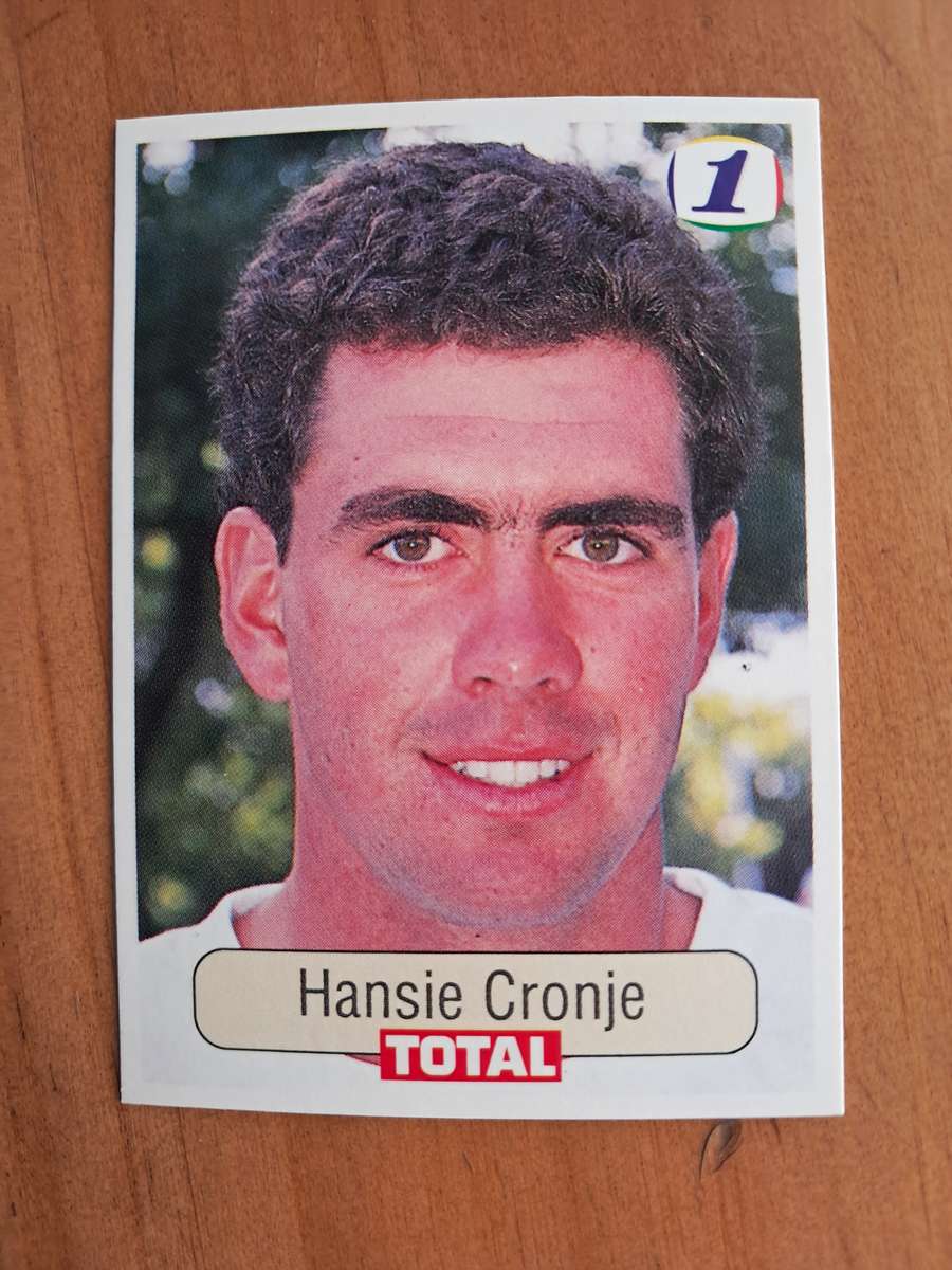1992 Total Trading Card: South Africa v India - Hansie Cronje