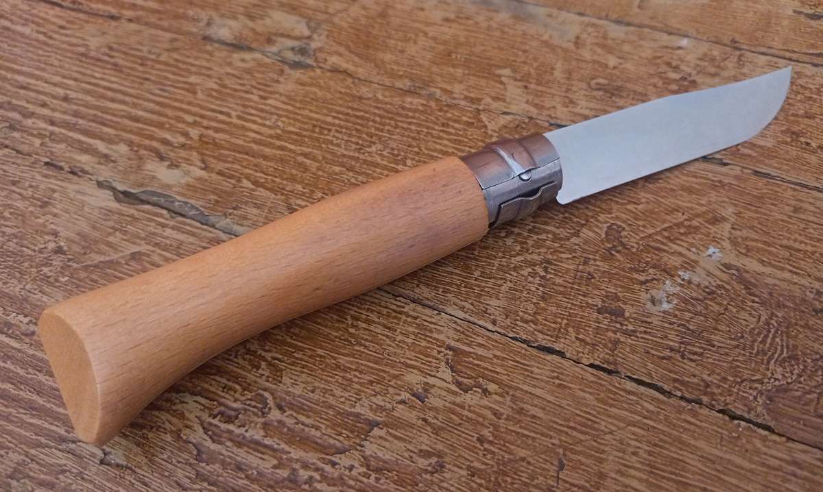 Opinel No. 8 INOX (Stainless Steel) Beech Wood Folding Knife - 8.5cm