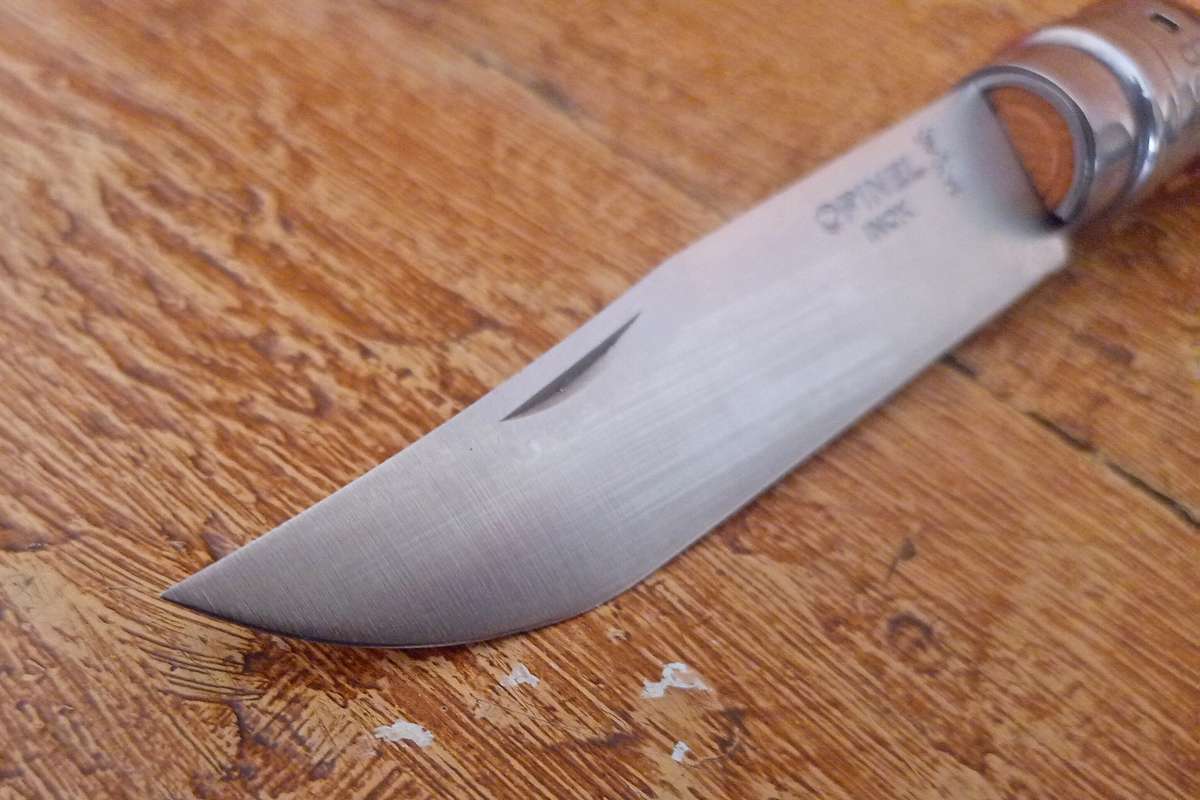 Opinel No. 8 INOX (Stainless Steel) Beech Wood Folding Knife - 8.5cm