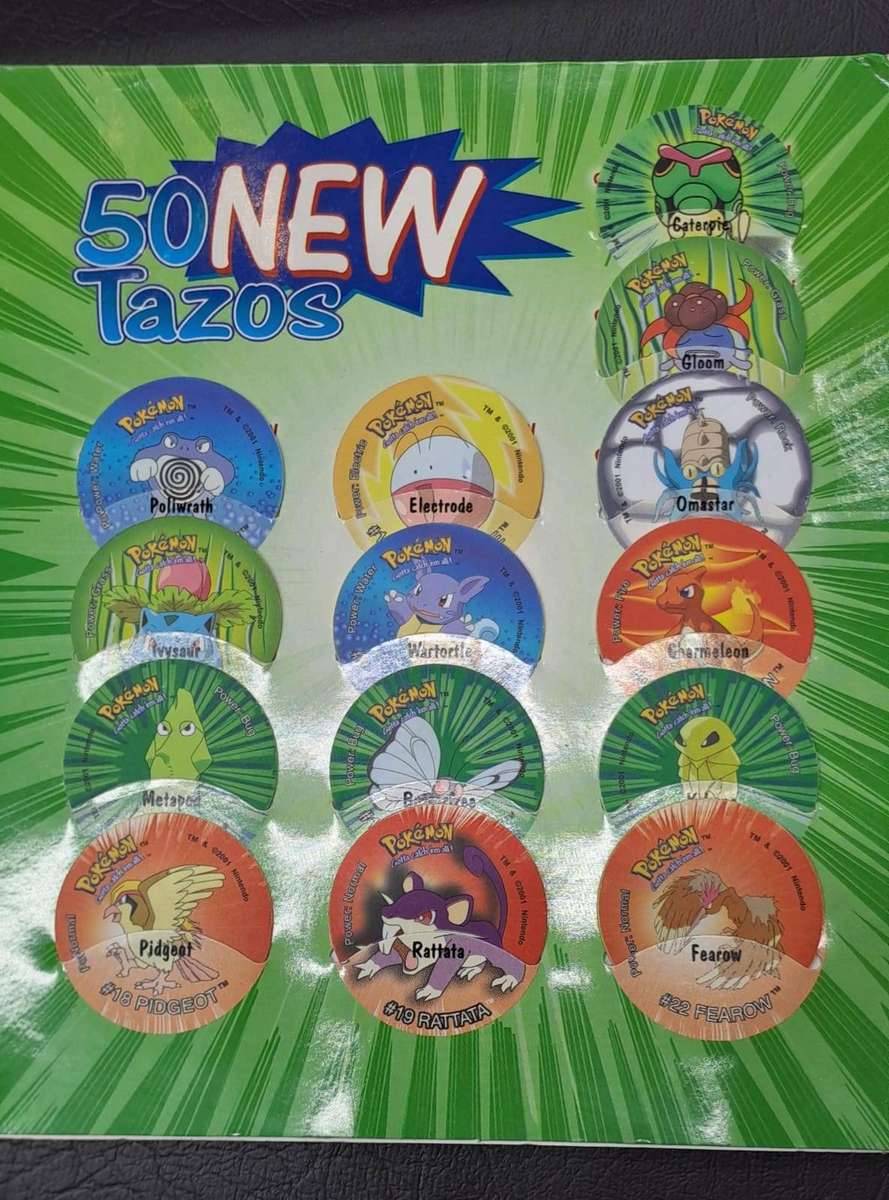 Vintage Pokemon Tazos complete collection | Book 1, 2 & 3 | Simba