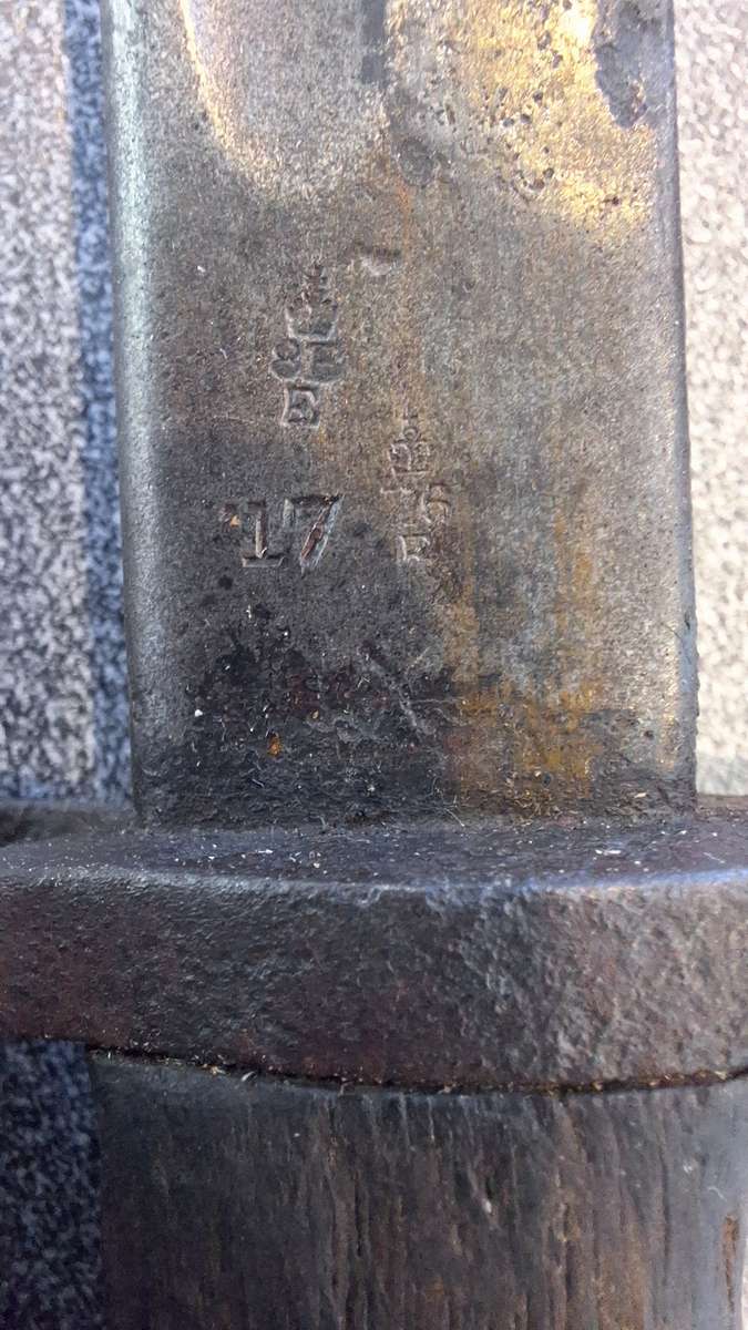 Antique British Bayonet with reproduction scabbard