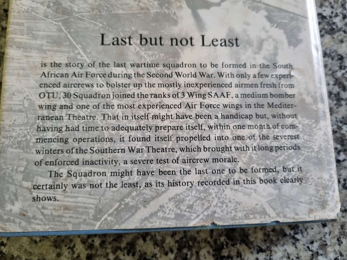 LAST BUT NOT LEAST Brig. F van NIEKERK The Wartime Story of 30 Squadron South African Air Force SAAF