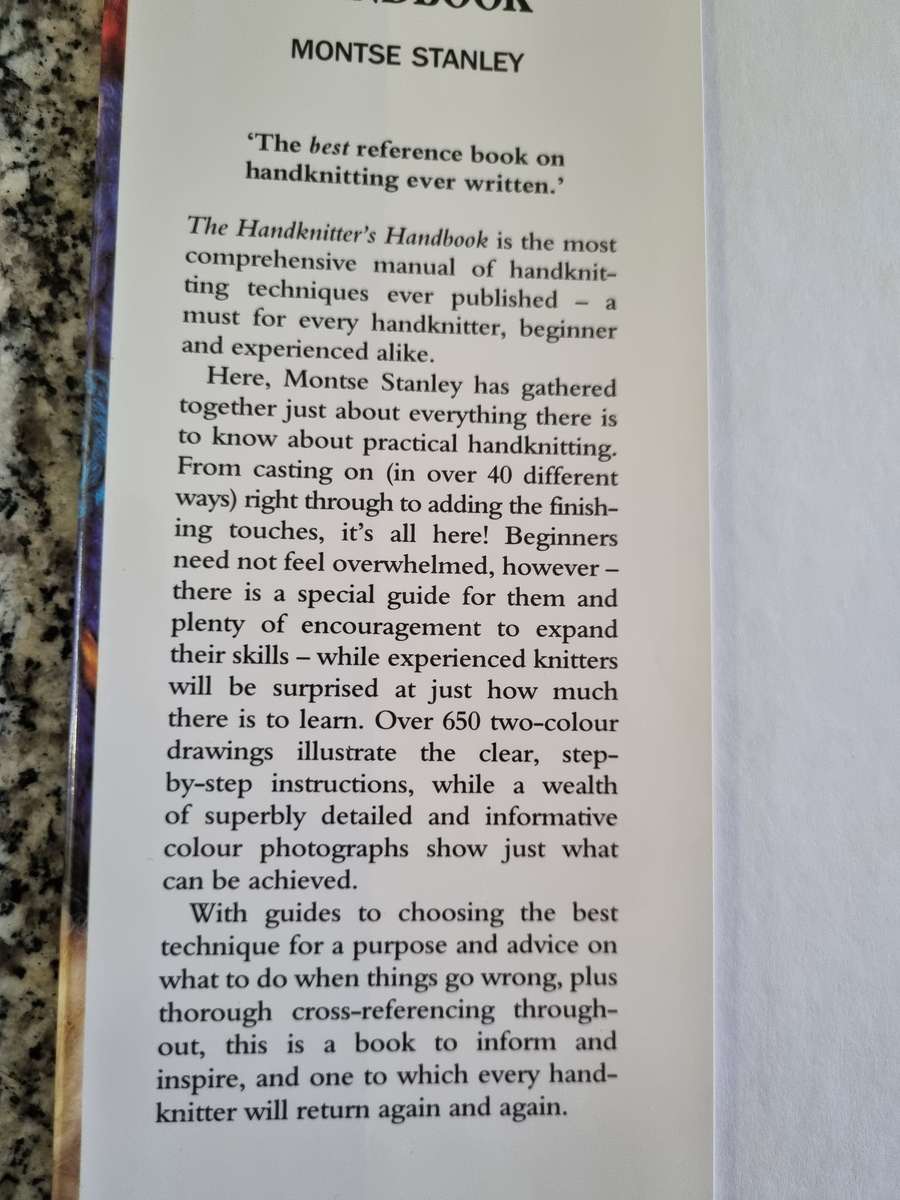 THE HANDKNITTERS HANDBOOK MONTSE STANLEY A Comprehensive Guide Principles & Techniques  knitting