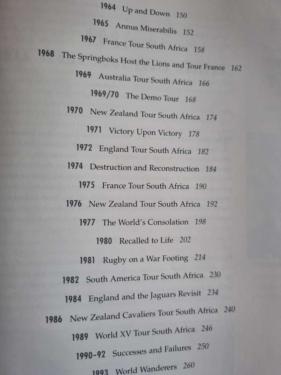 SPRINGBOK RUGBY An Illustrated History Proud Story  SA Rugby 1891 -1995 World Cup Chris Greyvenstein