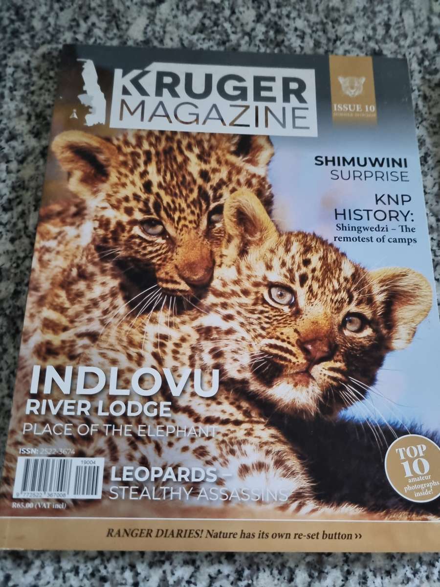 Bundle of 4 KRUGER MAGAZINES ( Kruger National Park South Africa Game Reserve wildlife )