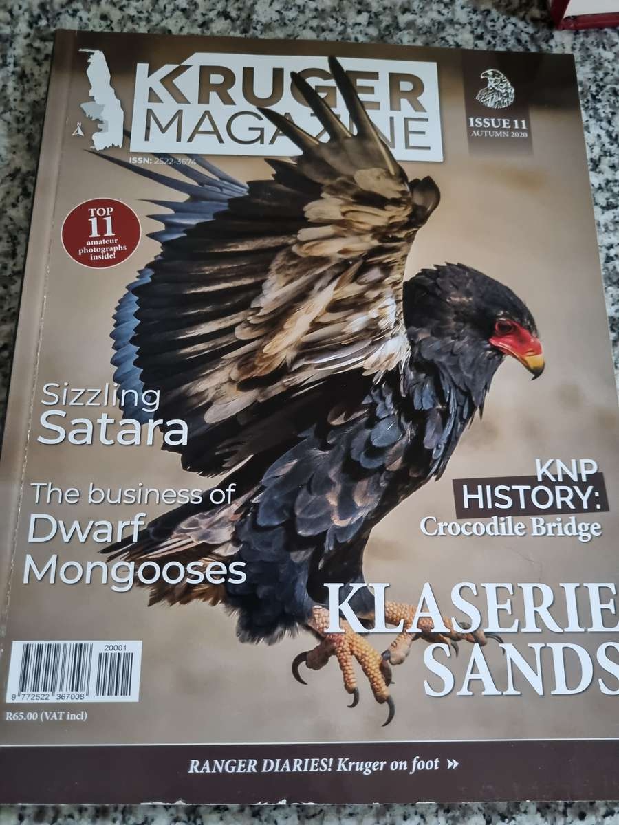 Bundle of 4 KRUGER MAGAZINES ( Kruger National Park South Africa Game Reserve wildlife )