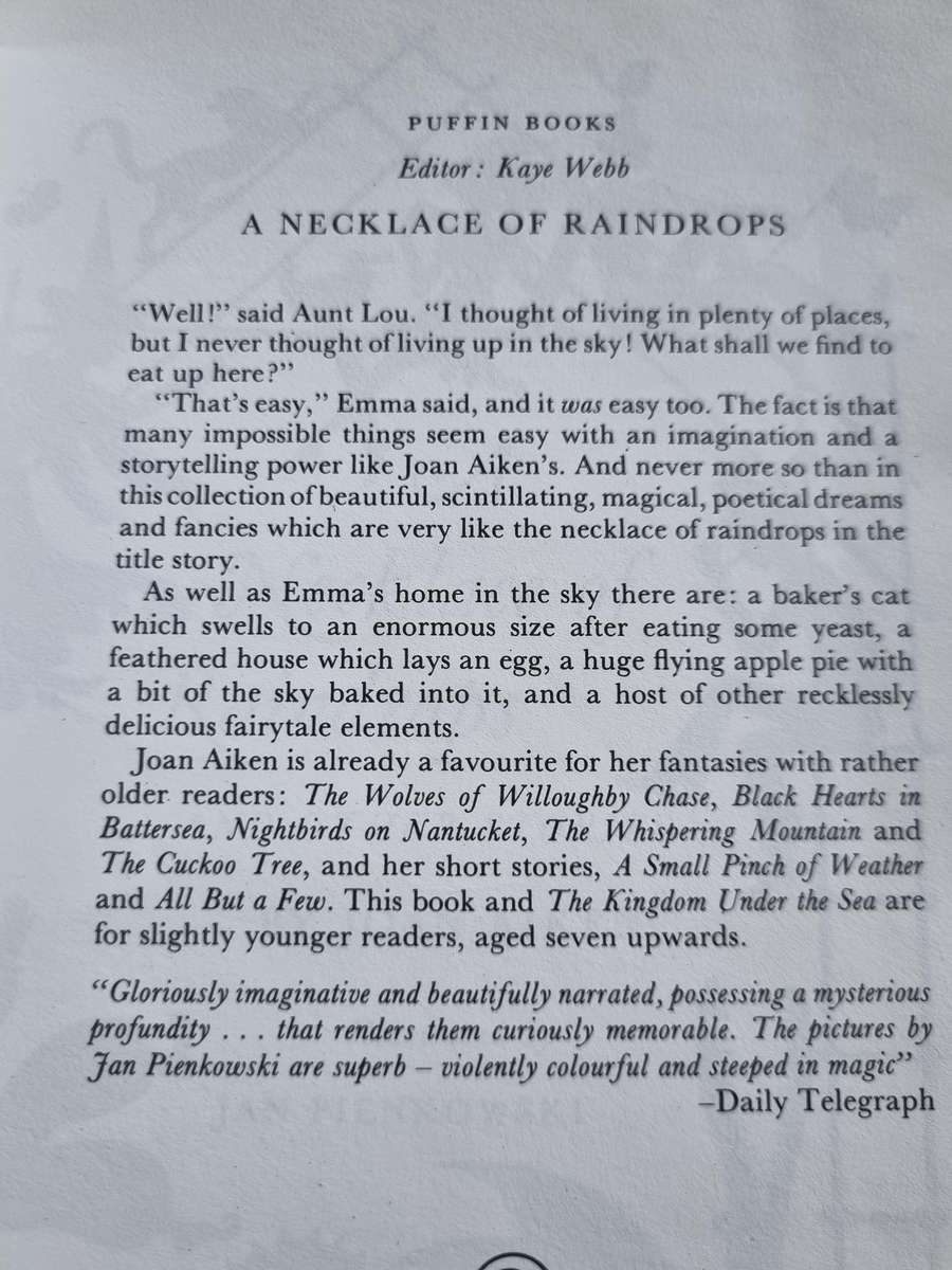 JOAN AIKEN A NECKLACE OF RAINDROPS and other stories