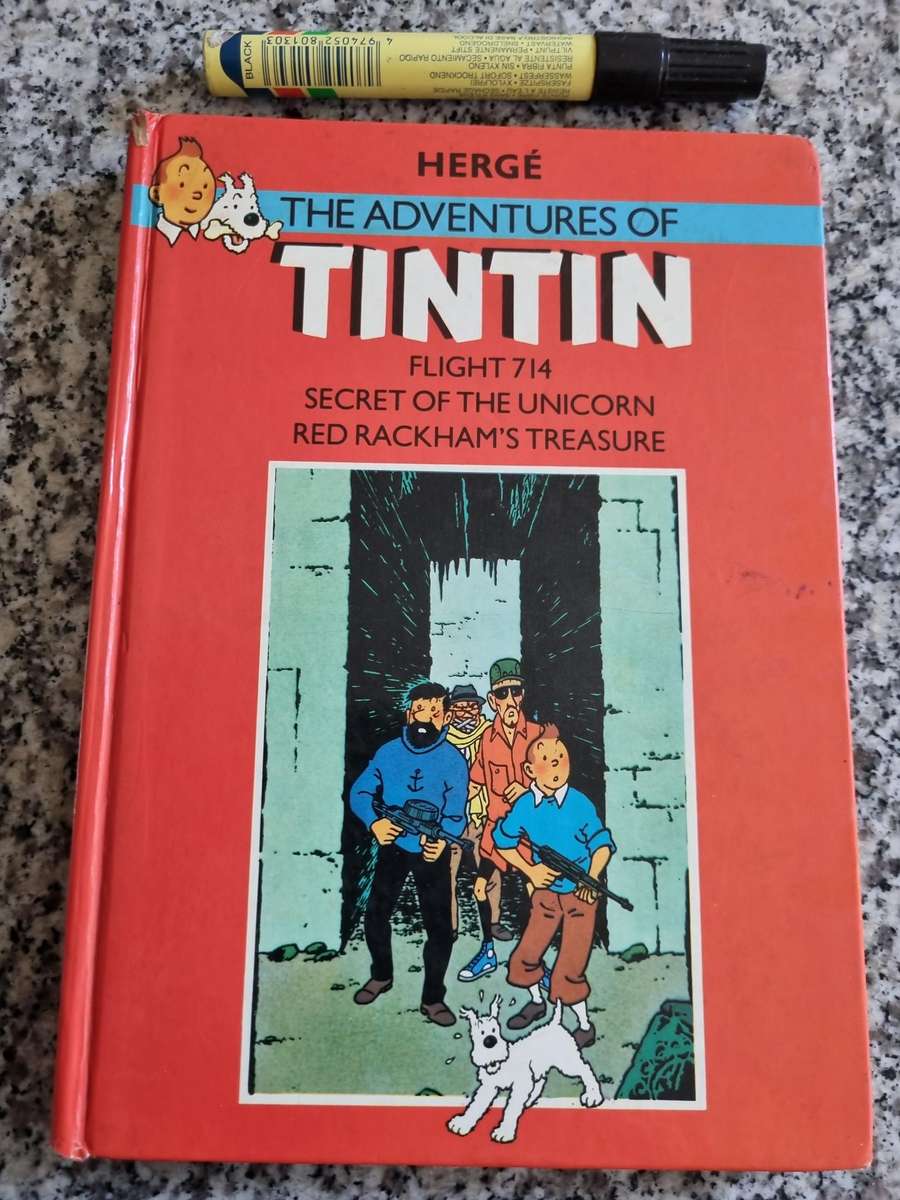 THE ADVENTURES OF TINTIN  3 Stories Flight 714 Secret of the Unicorn Red Rackham's Treasure  Omnibus
