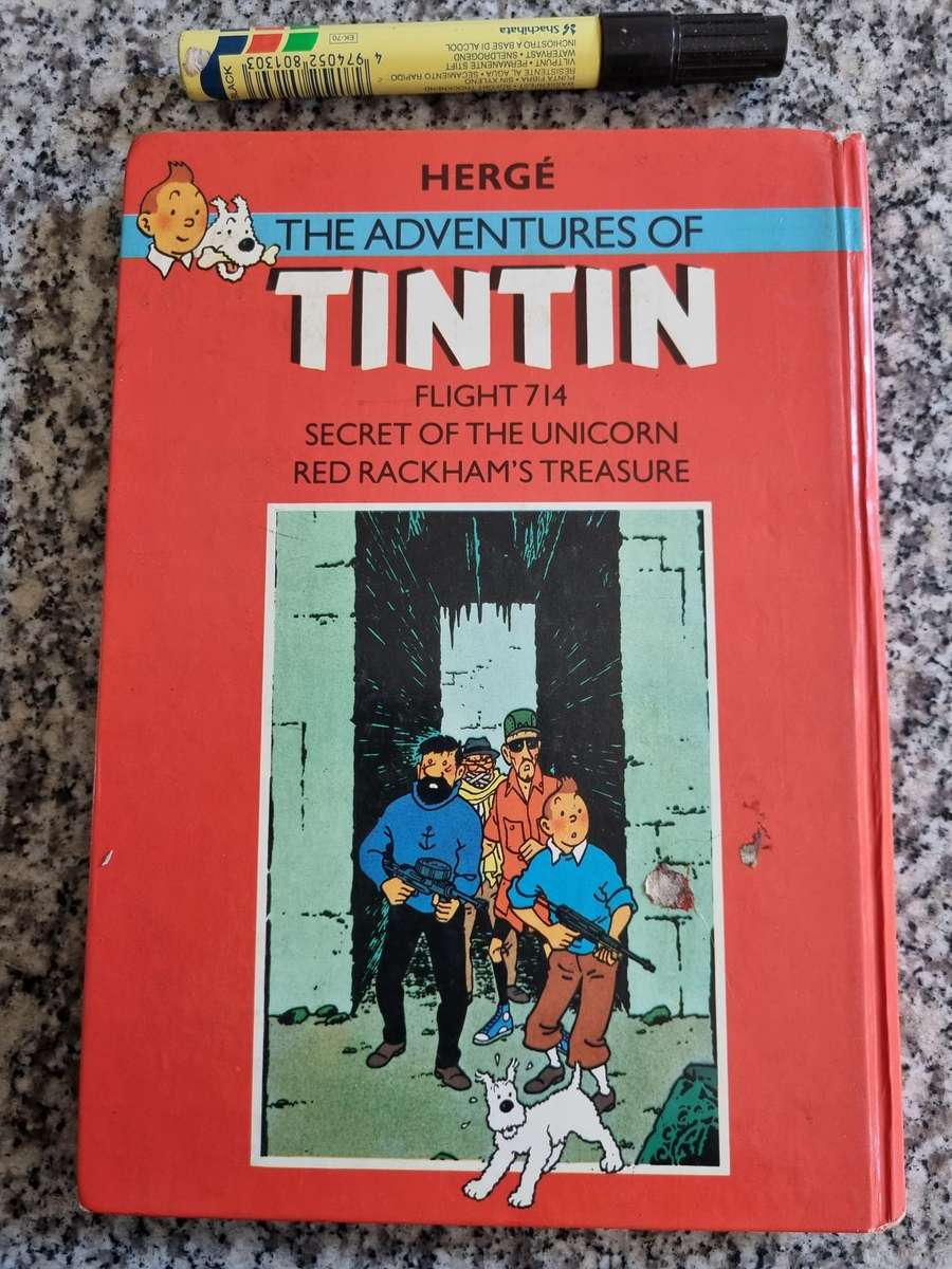 THE ADVENTURES OF TINTIN  3 Stories Flight 714 Secret of the Unicorn Red Rackham's Treasure  Omnibus