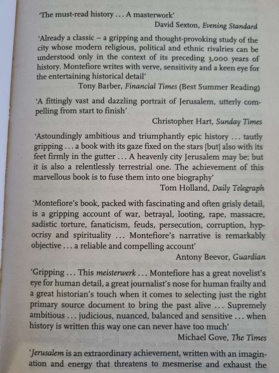 JERUSALEM THE BIOGRAPHY SIMON SEBAG MONTEFIORE New & Updated Over 1 million copies sold