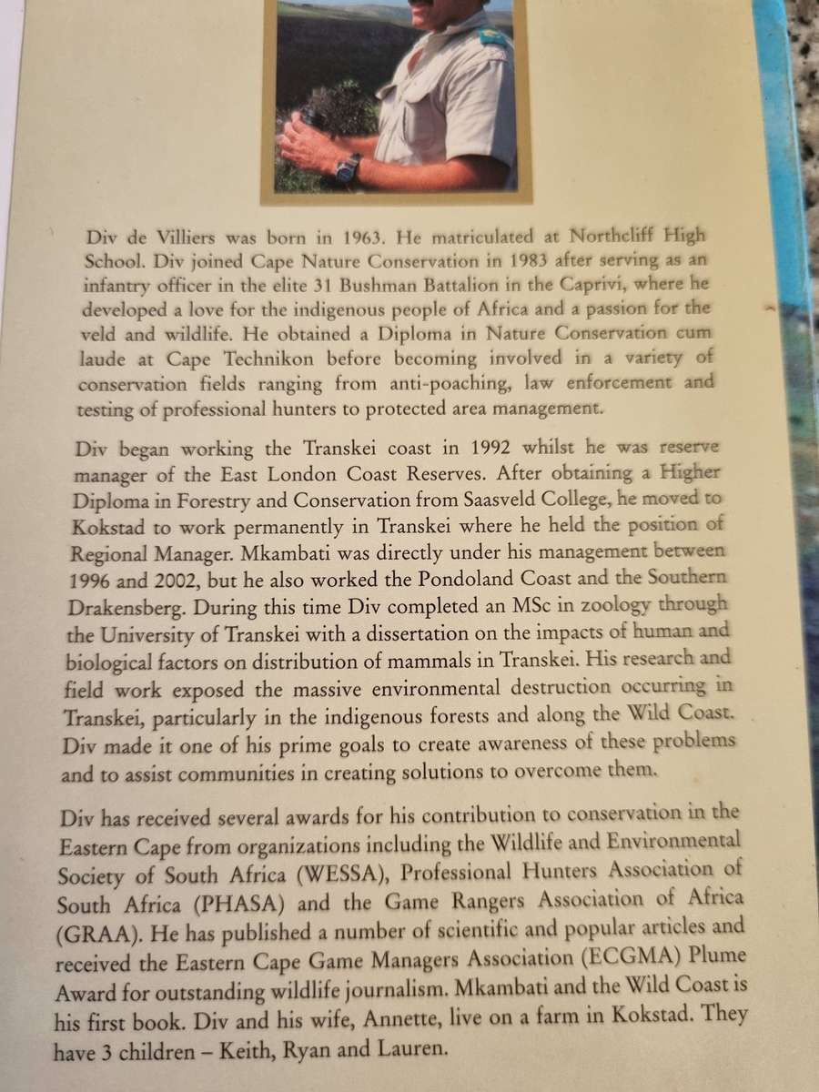 MKAMBATI and the WILD COAST S Africa and Pondoland's Unique Heritage DIV de VILLIERS & JOHN COSTELLO