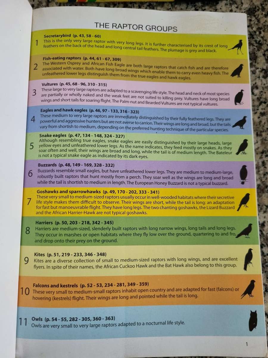 RAPTOR GUIDE TO SOUTHERN AFRICA ULRICH OBERPRIELER Expanded Second Edition  ( Birds of Prey )