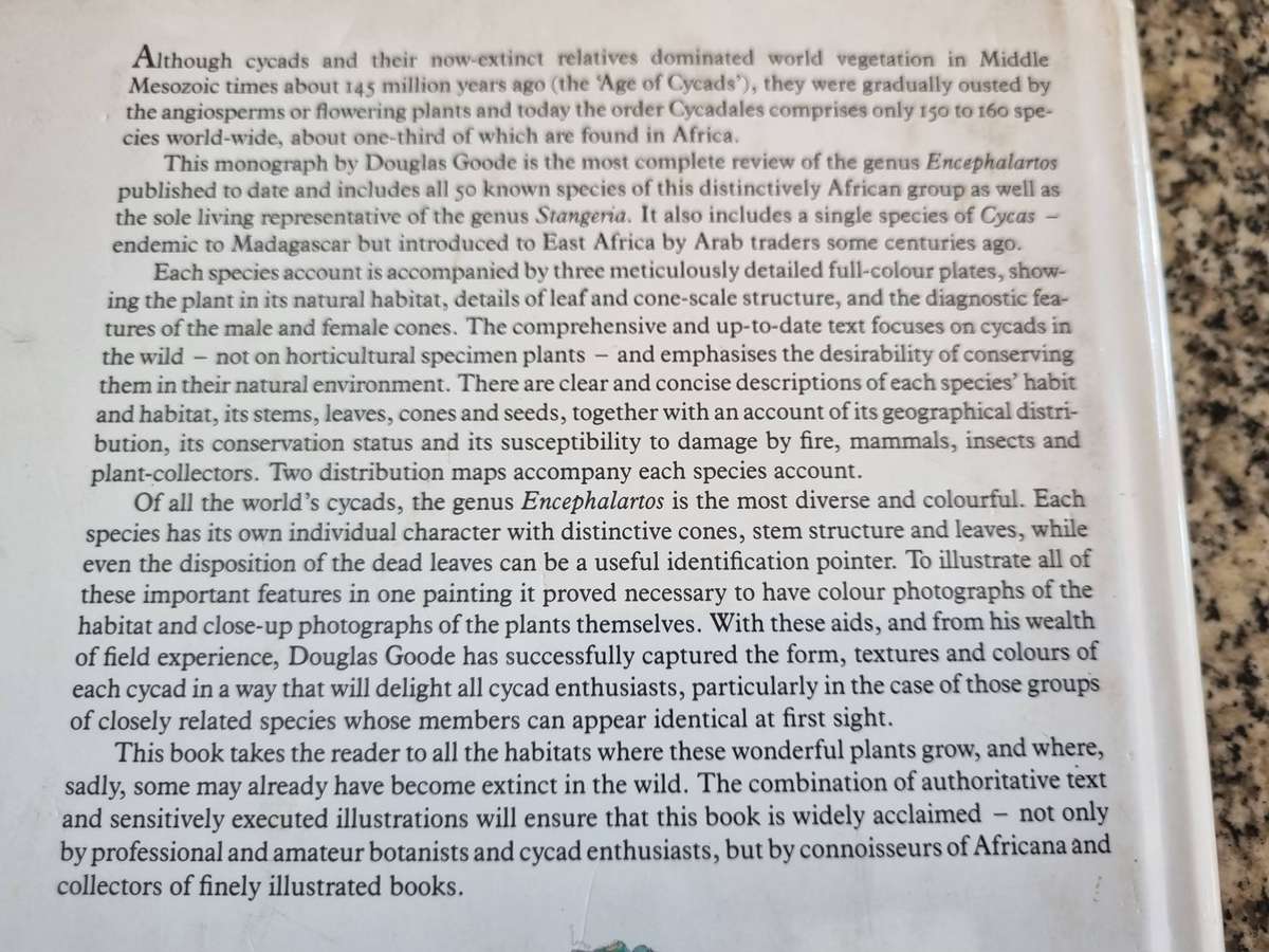 Cycads Douglas Goode Cycads of Africa Second Impression 1993