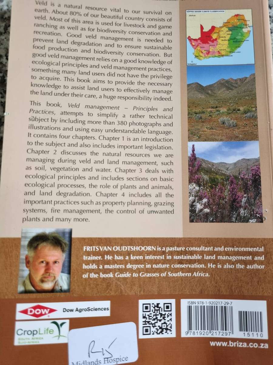 VELD MANAGEMENT PRINCIPLES and PRACTICE FRITS van OUDTSHOORN Signed by the Author