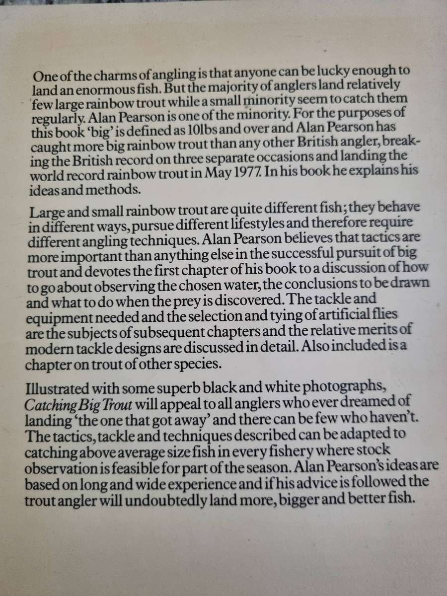 CATCHING BIG TROUT ALAN PEARSON ( Freshwater fishing  )