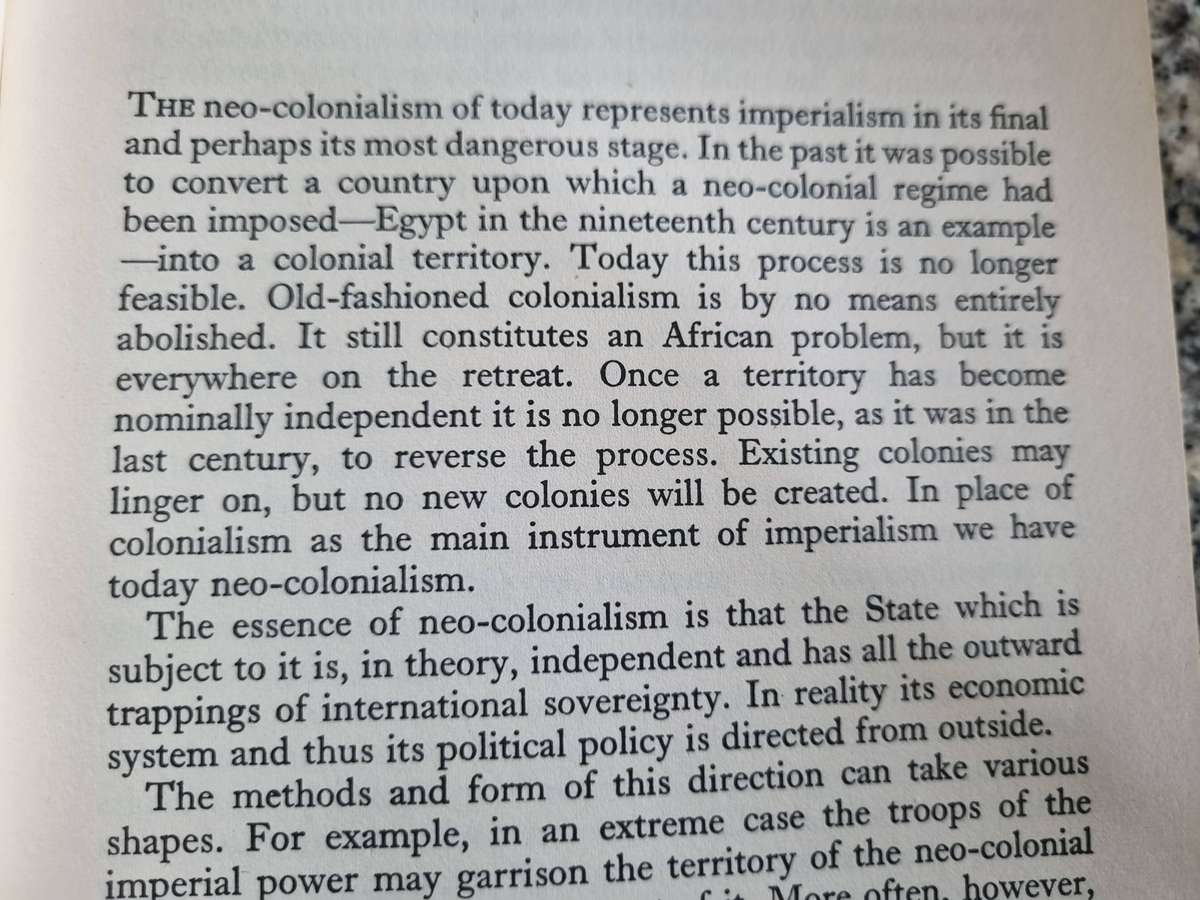 NEO-COLONIALISM THE LAST STAGE OF IMPERIALISM KWAME NKRUMAH