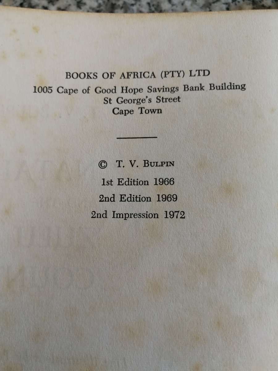 NATAL AND ZULU COUNTRY T V BULPIN First Edition 2nd Impression 1972 Hardcover