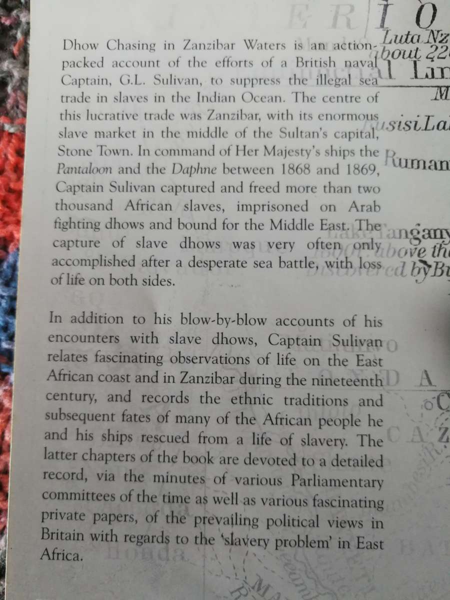 DHOW CHASING In Zanzibar Waters by Captain G I SULVAN R N " efforts suppressing slave trade 1860's"