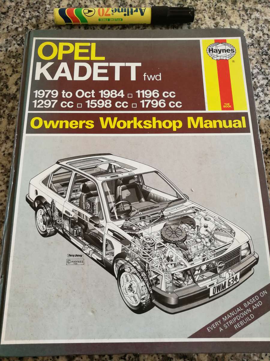 HAYNES No.634 OPEL KADETT fwd. 1979 to Oct 1984 1196 1297 1598 1796 cc OWNERS WORKSHOP MANUAL
