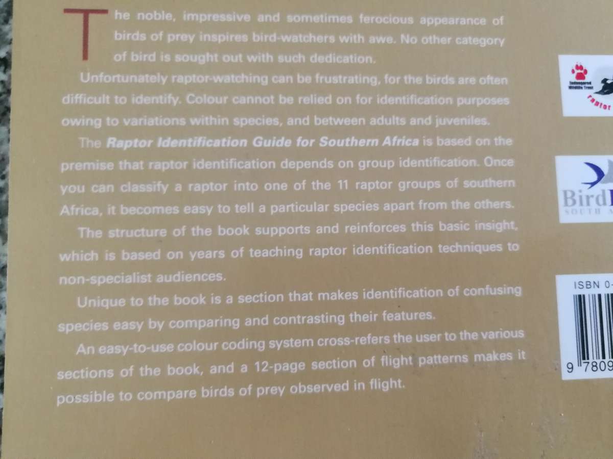 THE RAPTOR IDENTIFICATION GUIDE FOR SOUTHERN AFRICA ULRICH OBERPRIELER BURGER CILLIE Birds of Prey