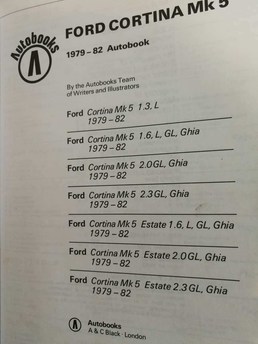 CORTINA Mk 5 AUTOBOOKS 1979 - 82  OWM 992 OWNERS WORKSHOP MANUAL  ( FORD )