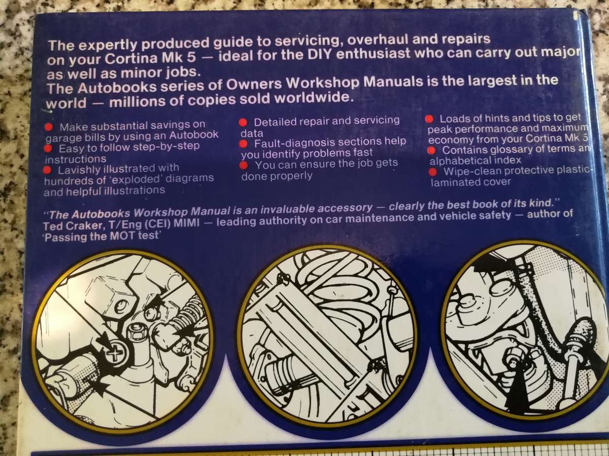 CORTINA Mk 5 AUTOBOOKS 1979 - 82  OWM 992 OWNERS WORKSHOP MANUAL  ( FORD )