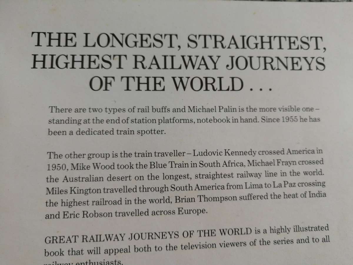GREAT RAILWAY JOURNEYS OF THE WORLD MICHAEL FRAYN etc includes S. Africa & Rhodesia 1981 trains