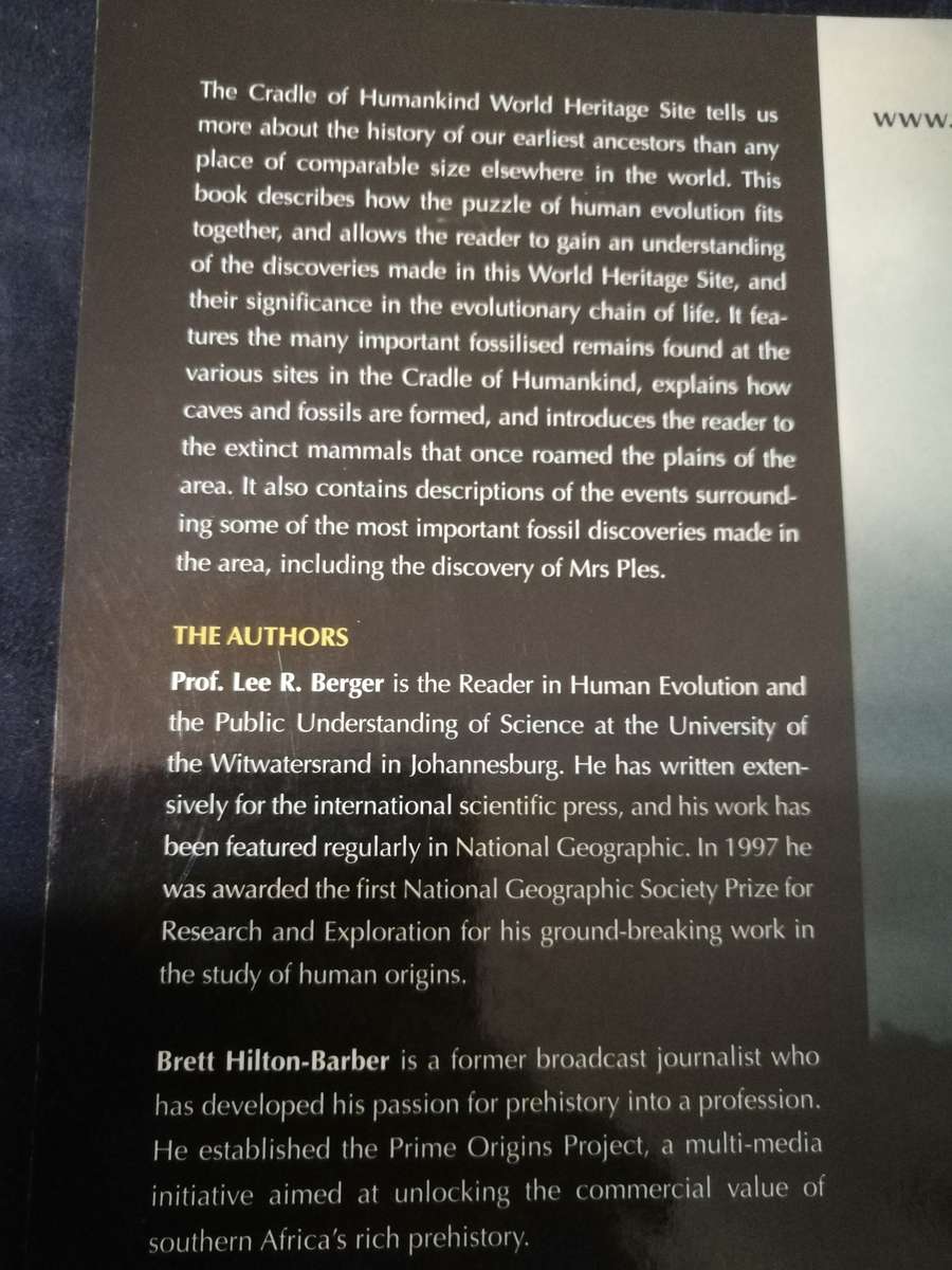 A GUIDE TO STERKFONTEIN The Cradle of Humankind Prof. Lee R BERGER  BRETT HILTON-BARBER