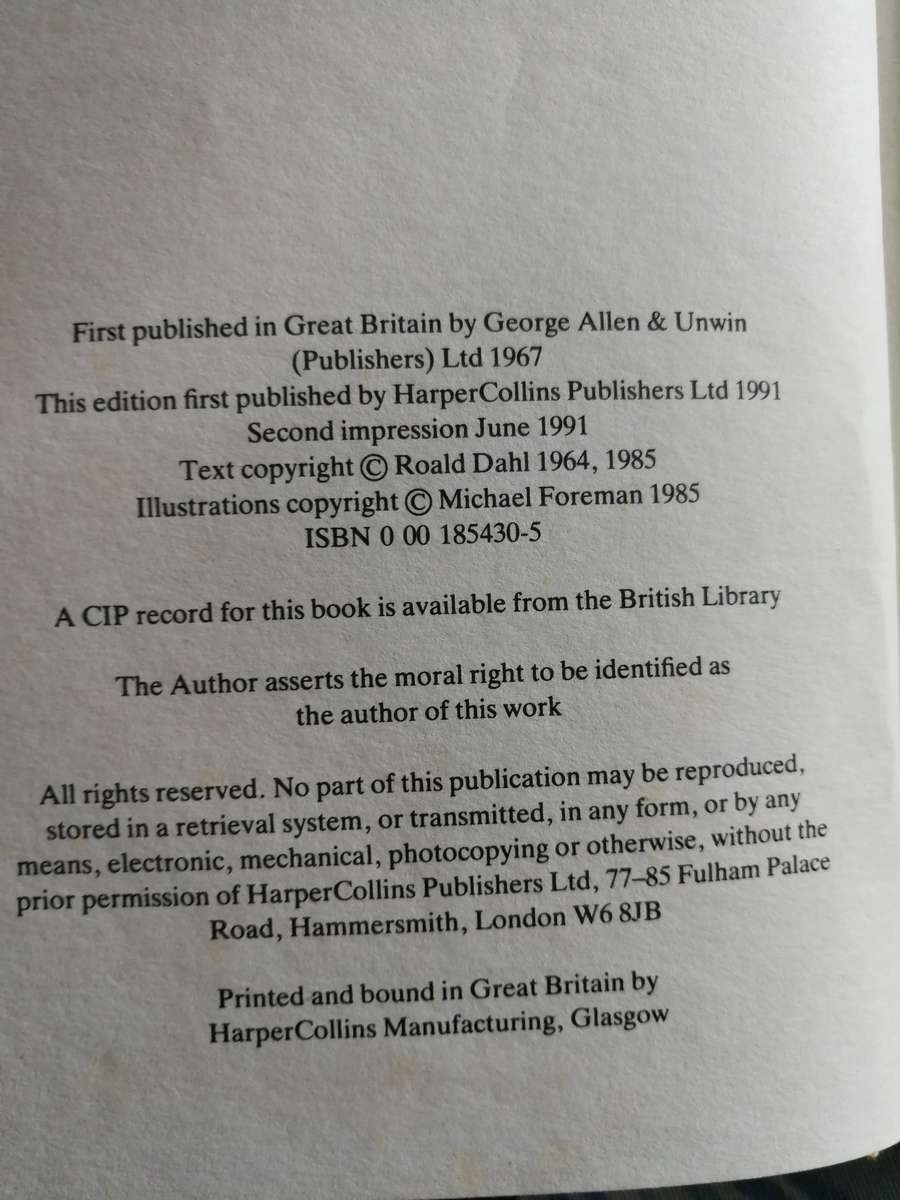 CHARLIE AND THE CHOCOLATE FACTORY ROALD DAHL ( hardcover )