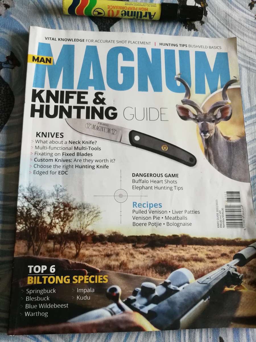 MAGNUM Magazine KNIFE & HUNTING GUIDE 2022 / 2023 Knives Dangerous Game Recipes Hunting tips