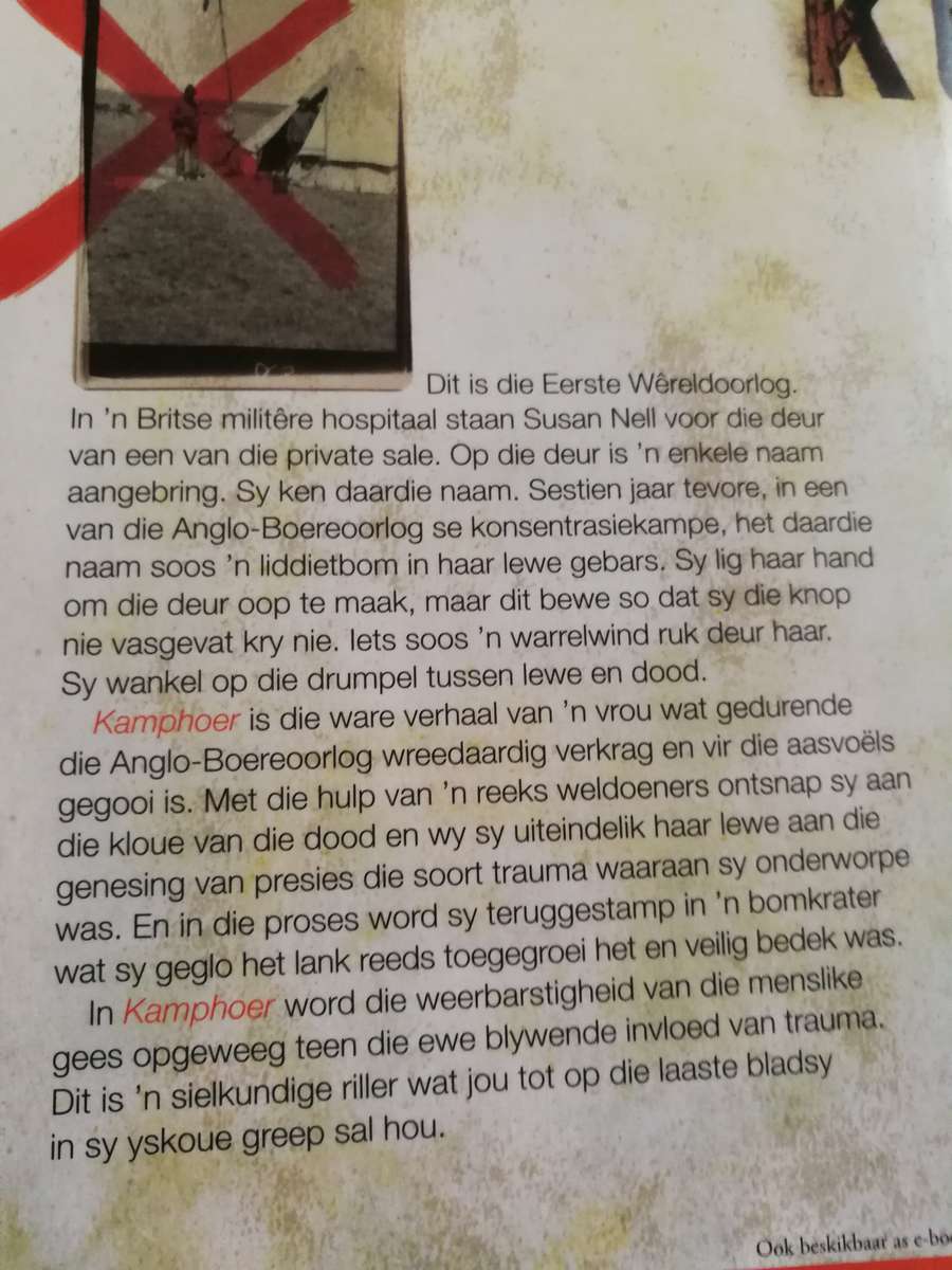 Gebaseer op 'n Ware Verhaal KAMPHOER FRANSCOIS SMITH ( Anglo Boereoorlog ) Kamp Hoer