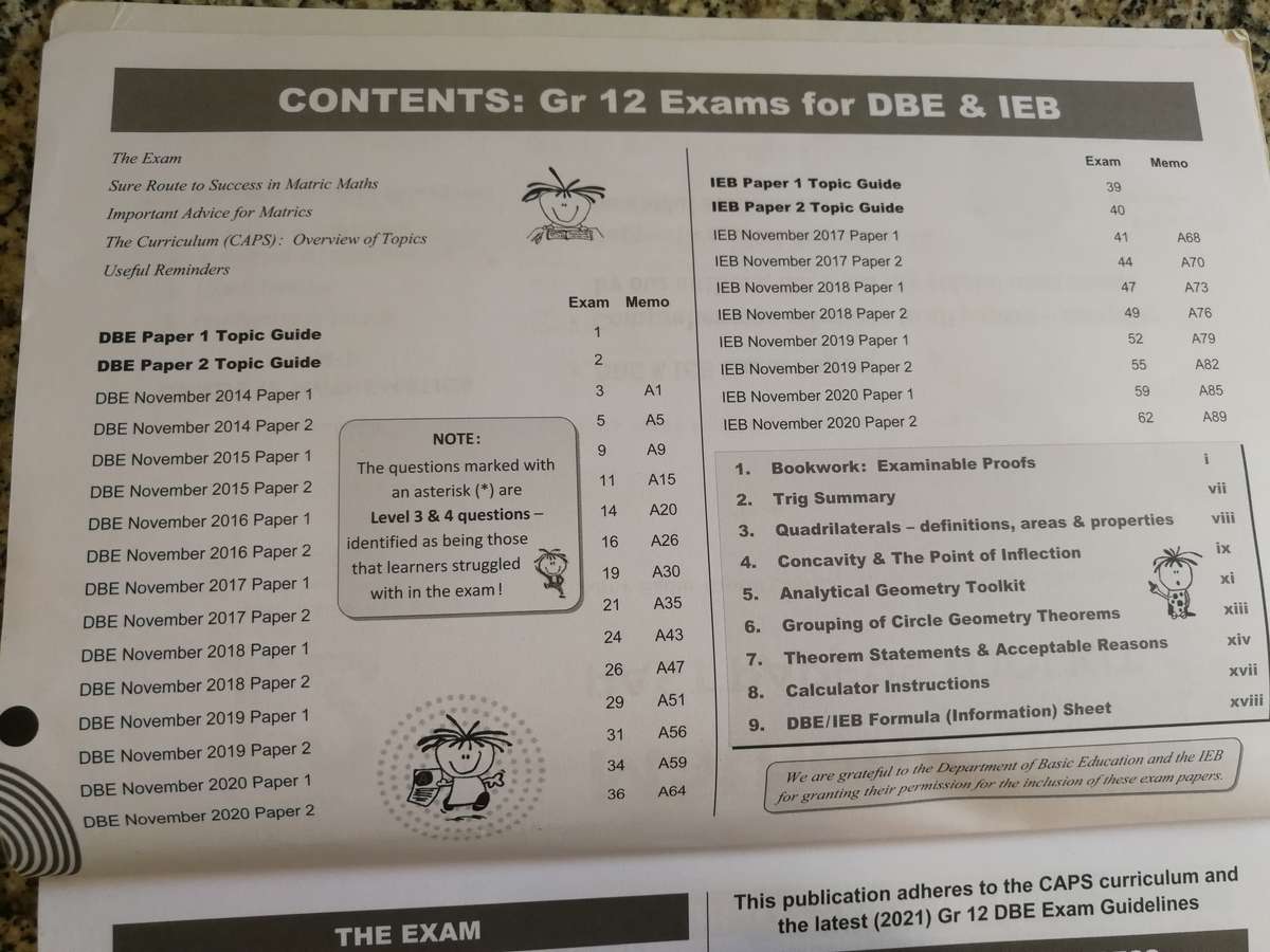 THE ANSWER SERIES MATHEMATICS GRADE 12 Official DBE /IEB EXAMS PAST PAPERS TOOLKIT